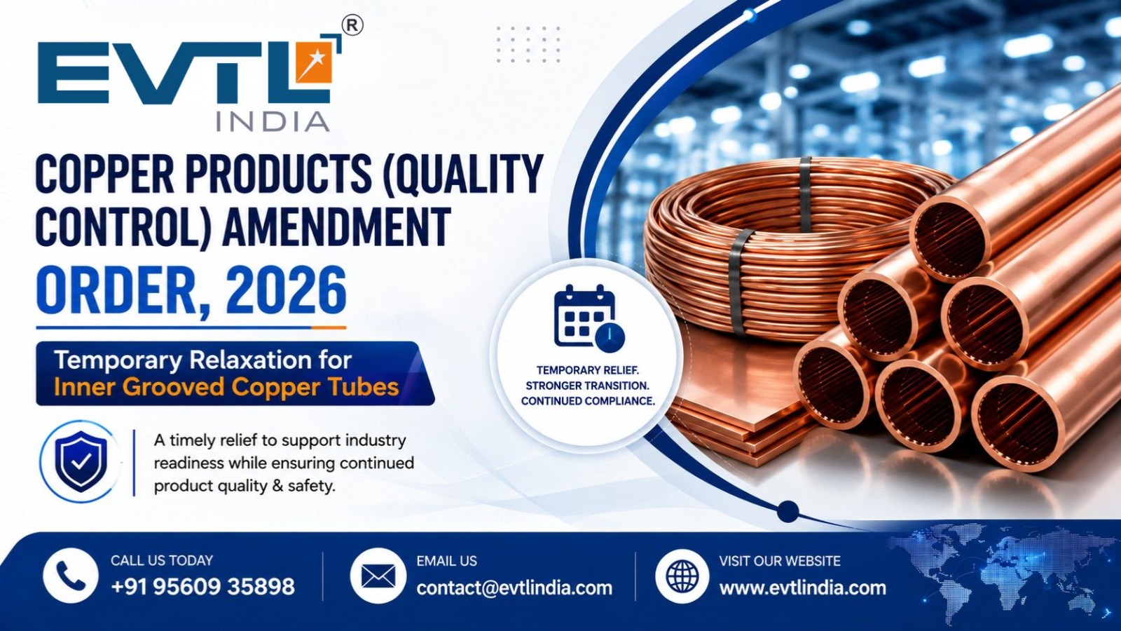 Copper Products (Quality Control) Amendment Order, 2026 | Temporary Relaxation for Inner Grooved Copper Tubes